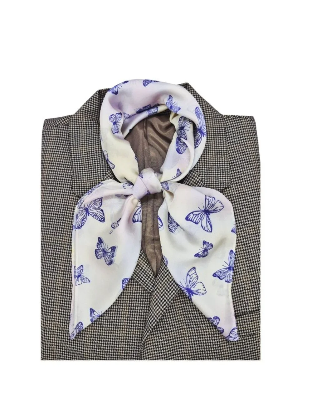 ✨Luxury Elegant Purple Butterfly Silky Scarf Square Head Bandana Soft Neck Wrap✨